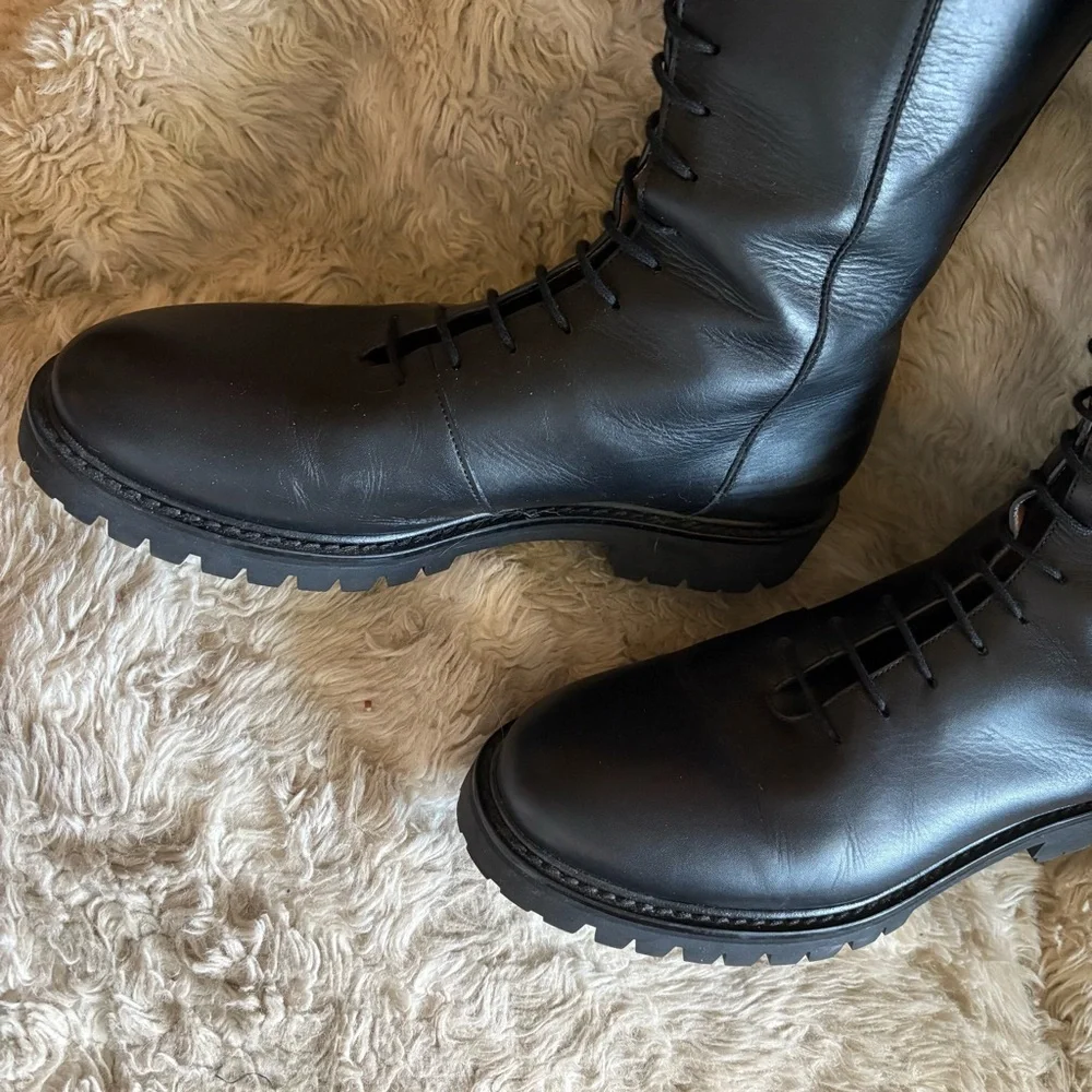 LEGRES Style 11 Laceup Leather Knee Boots - Picture 5 of 10